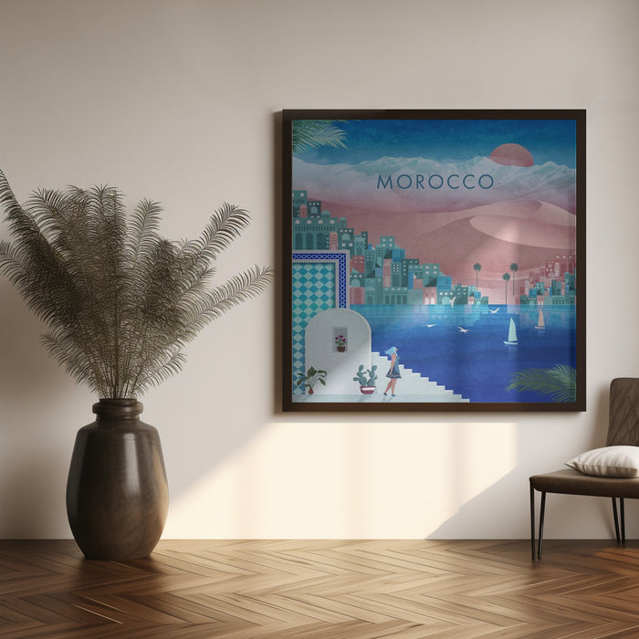 Morocco Square.png by Emel Tunaboylu Square Canvas Print Art for Modern Home Decor. Decorate your office or living room with canvas artwork