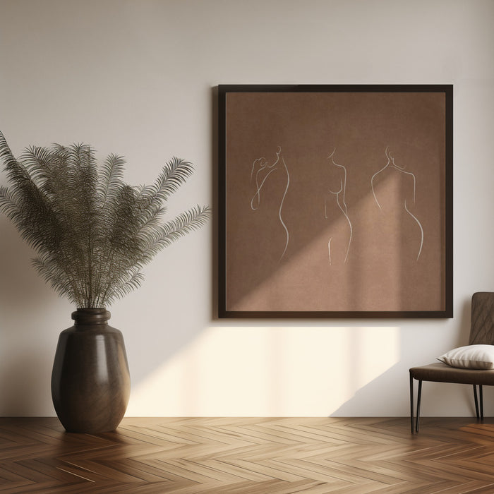 Horizontal Uc Cibil Orange Copy by Emel Tunaboylu Square Canvas Print Art for Modern Home Decor. Decorate your office or living room with canvas artwork