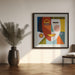 Faces Stripes Minimal Kopie by Ana Rut Bre Square Canvas Print Art for Modern Home Decor. Decorate your office or living room with canvas artwork