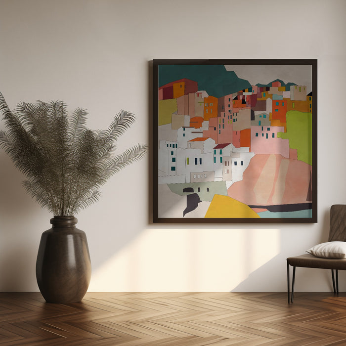 Cinque Terre by Ana Rut Bre Square Canvas Print Art for Modern Home Decor. Decorate your office or living room with canvas artwork