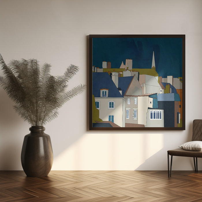 Saint Malo Kopie by Ana Rut Bre Square Canvas Print Art for Modern Home Decor. Decorate your office or living room with canvas artwork