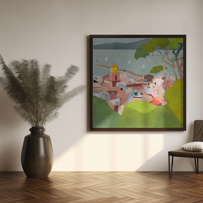 Saint Tropez Kopie2 by Ana Rut Bre Square Canvas Print Art for Modern Home Decor. Decorate your office or living room with canvas artwork