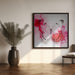 White Morpho Butterfly With Crimson Ink by Alyson Fennell Square Canvas Print Art for Modern Home Decor. Decorate your office or living room with canvas artwork
