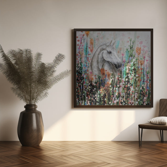 Ame Sauvage by Sylvie Demers Square Canvas Print Art for Modern Home Decor. Decorate your office or living room with canvas artwork