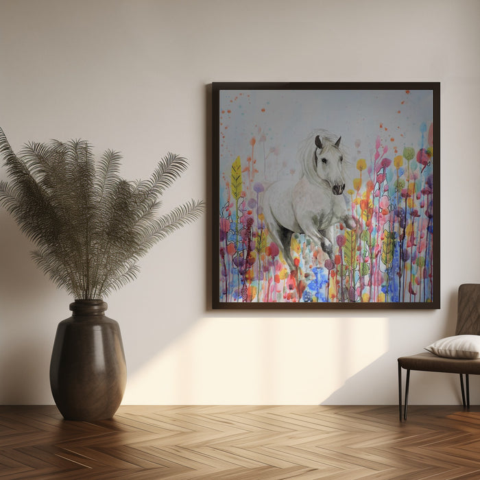 Toujours Sauvage by Sylvie Demers Square Canvas Print Art for Modern Home Decor. Decorate your office or living room with canvas artwork
