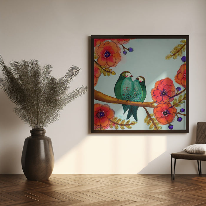 Feather Bellies by Sylvie Demers Square Canvas Print Art for Modern Home Decor. Decorate your office or living room with canvas artwork