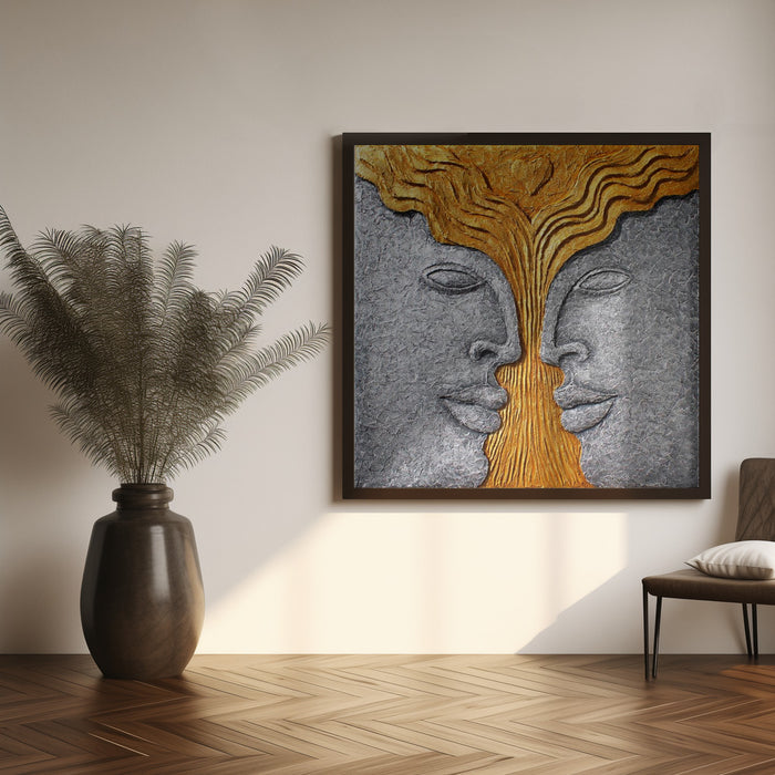 TREE OF LOVE by ALLA GRANDE Square Canvas Print Art for Modern Home Decor. Decorate your office or living room with canvas artwork