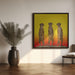 Meerkat Gang at Sunset by Carlo Kaminski Square Canvas Print Art for Modern Home Decor. Decorate your office or living room with canvas artwork