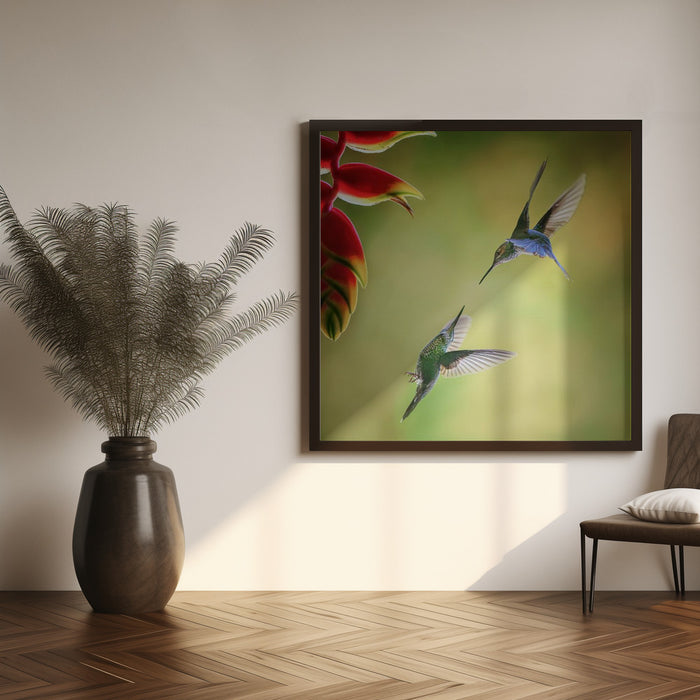 Pas de deux by Yun Gong Square Canvas Print Art for Modern Home Decor. Decorate your office or living room with canvas artwork