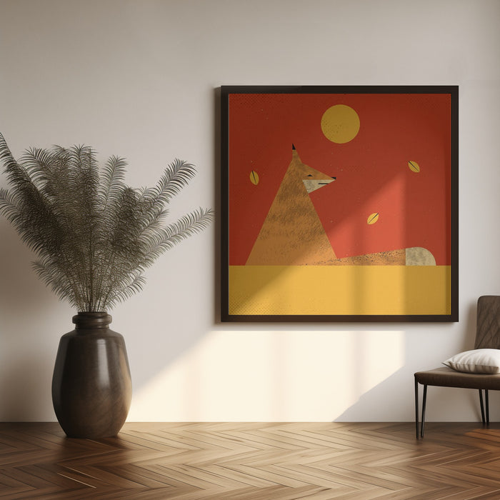Fox by Vision Grasp Art Square Canvas Print Art for Modern Home Decor. Decorate your office or living room with canvas artwork
