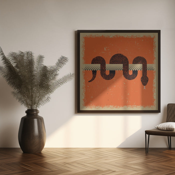 Snake 2 by Vision Grasp Art Square Canvas Print Art for Modern Home Decor. Decorate your office or living room with canvas artwork