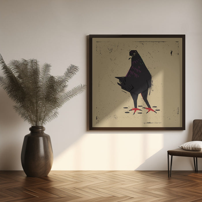 Pigeon by Vision Grasp Art Square Canvas Print Art for Modern Home Decor. Decorate your office or living room with canvas artwork