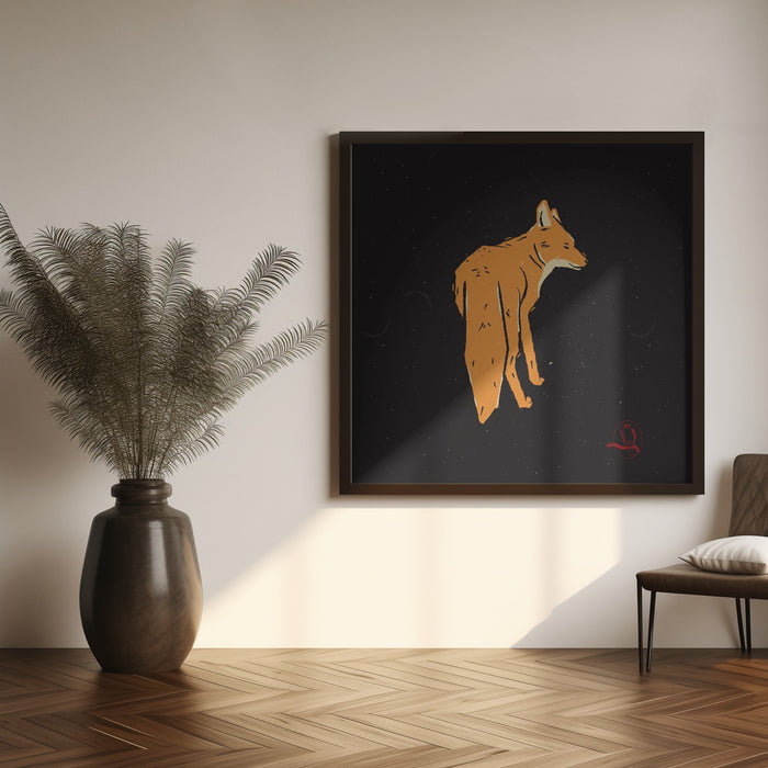 Fox by Vision Grasp Art Square Canvas Print Art for Modern Home Decor. Decorate your office or living room with canvas artwork