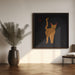 Orange Cat by Vision Grasp Art Square Canvas Print Art for Modern Home Decor. Decorate your office or living room with canvas artwork