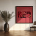 Red by Julia Ramiro Square Canvas Print Art for Modern Home Decor. Decorate your office or living room with canvas artwork