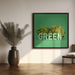 Green.1 by Julia Ramiro Square Canvas Print Art for Modern Home Decor. Decorate your office or living room with canvas artwork