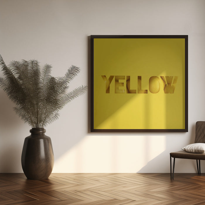 Yellow by Julia Ramiro Square Canvas Print Art for Modern Home Decor. Decorate your office or living room with canvas artwork