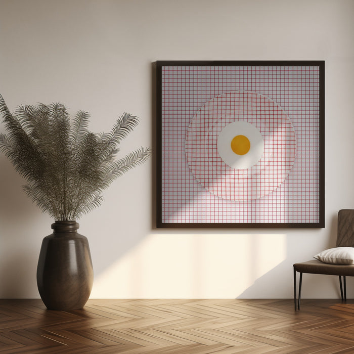 Egg Plate Ou0.1 by Julia Ramiro Square Canvas Print Art for Modern Home Decor. Decorate your office or living room with canvas artwork