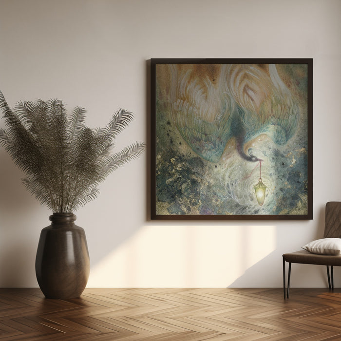 Lighting the Path Square Canvas Art  Stephanie Law 