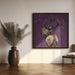 Spring Flower Bonnet On Deer by Sue Skellern Square Canvas Print Art for Modern Home Decor. Decorate your office or living room with canvas artwork