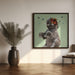Spring Flower Bonnet On Elephant by Sue Skellern Square Canvas Print Art for Modern Home Decor. Decorate your office or living room with canvas artwork