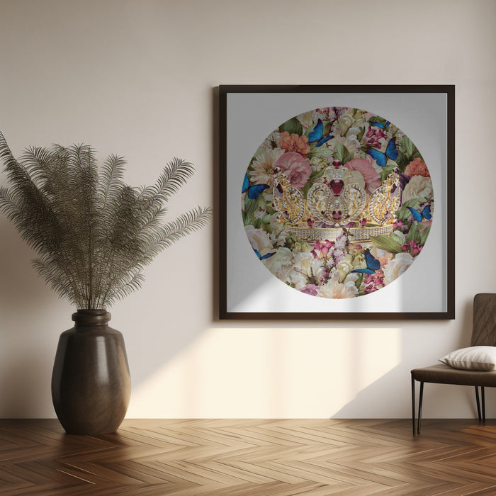 Morning Dream & Crown by Sue Skellern Square Canvas Print Art for Modern Home Decor. Decorate your office or living room with canvas artwork