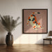 Pouncing cat Var by Little Dean Square Canvas Print Art for Modern Home Decor. Decorate your office or living room with canvas artwork