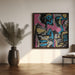 Ink and oil abstract 02 by Little Dean Square Canvas Print Art for Modern Home Decor. Decorate your office or living room with canvas artwork