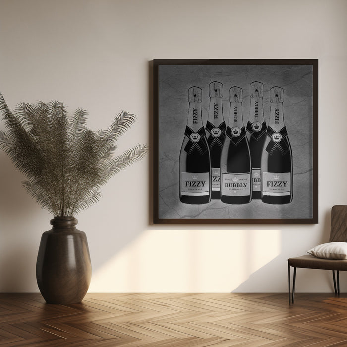 Champagne by Martina Square Canvas Print Art for Modern Home Decor. Decorate your office or living room with canvas artwork