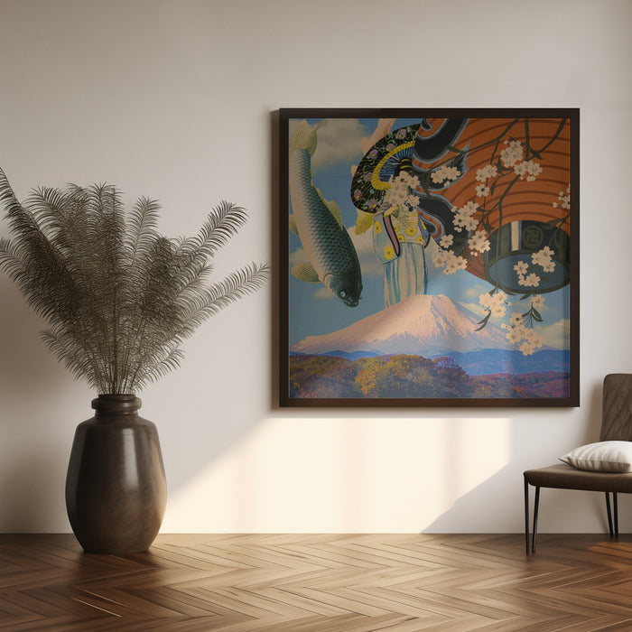 Koi by CosmoZach Square Canvas Print Art for Modern Home Decor. Decorate your office or living room with canvas artwork