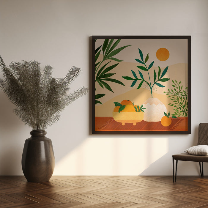 Boho Summer by Kristian Gallagher Square Canvas Print Art for Modern Home Decor. Decorate your office or living room with canvas artwork