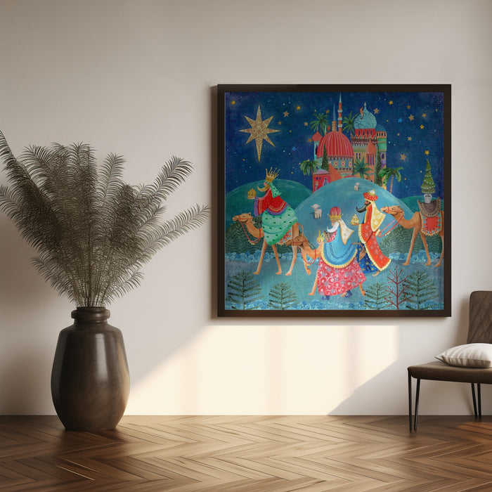 Three Wise Men by Caroline Bonne Müller Square Canvas Print Art for Modern Home Decor. Decorate your office or living room with canvas artwork