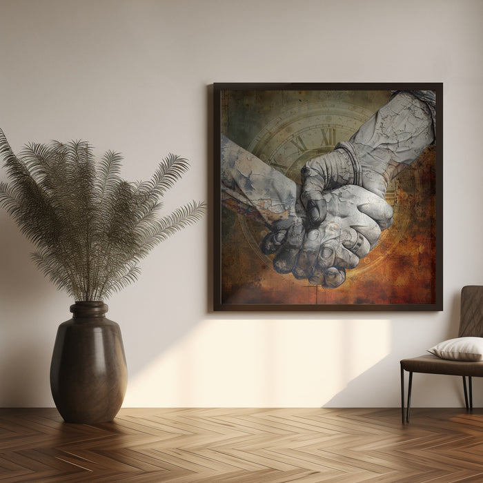 Hands 4 by Rafal Kulik Square Canvas Print Art for Modern Home Decor. Decorate your office or living room with canvas artwork