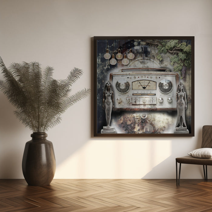 Radio 3 by Rafal Kulik Square Canvas Print Art for Modern Home Decor. Decorate your office or living room with canvas artwork