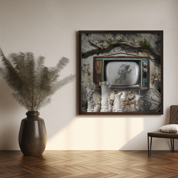 TV art 1 by Rafal Kulik Square Canvas Print Art for Modern Home Decor. Decorate your office or living room with canvas artwork