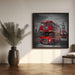 LONDON Red Buses on Westminster Bridge by Melanie Viola Square Canvas Print Art for Modern Home Decor. Decorate your office or living room with canvas artwork