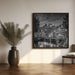 AMSTERDAM Idyllic impression from Singel - Monochrome by Melanie Viola Square Canvas Print Art for Modern Home Decor. Decorate your office or living room with canvas artwork