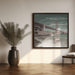 GOLDEN GATE BRIDGE Coastline Impression | urban vintage style by Melanie Viola Square Canvas Print Art for Modern Home Decor. Decorate your office or living room with canvas artwork