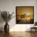 Golden Sunrise by Piet Flour Square Canvas Print Art for Modern Home Decor. Decorate your office or living room with canvas artwork