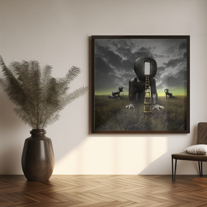 no escape by Ivan Valentino Square Canvas Print Art for Modern Home Decor. Decorate your office or living room with canvas artwork