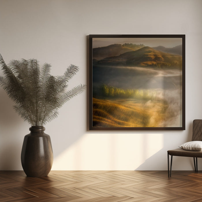 Mists... by Krzysztof Browko Square Canvas Print Art for Modern Home Decor. Decorate your office or living room with canvas artwork