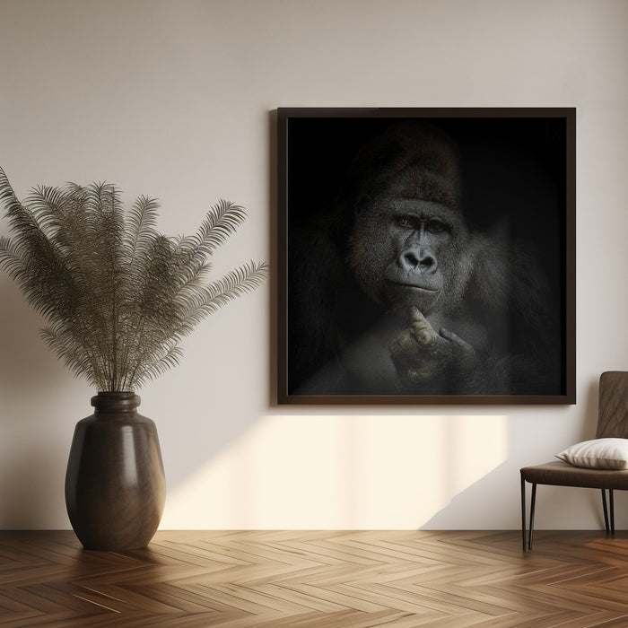 ego cogito, ergo sum Square Canvas Art  Antje Wenner-Braun 