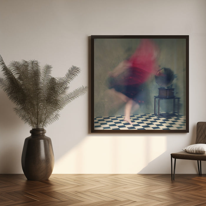 Hop skip and jump by Mel Brackstone Square Canvas Print Art for Modern Home Decor. Decorate your office or living room with canvas artwork