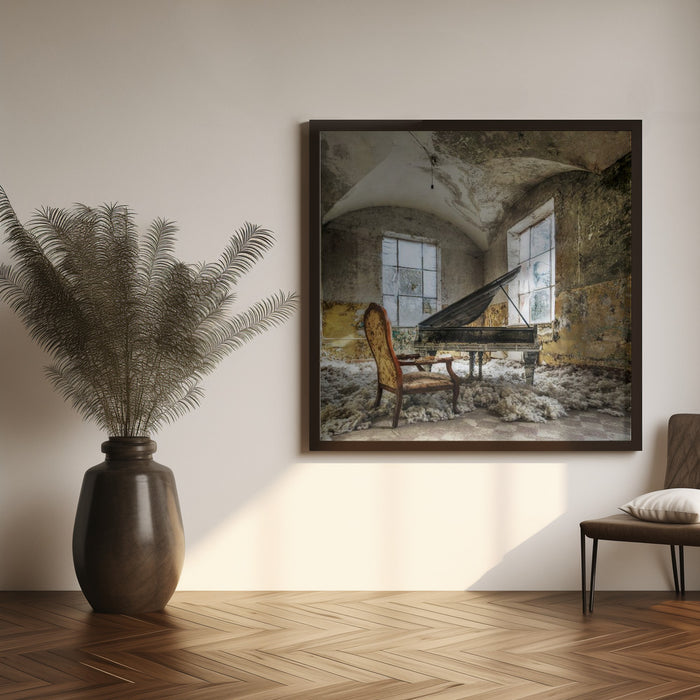 [in heaven] Piano by Mario Benz Square Canvas Print Art for Modern Home Decor. Decorate your office or living room with canvas artwork
