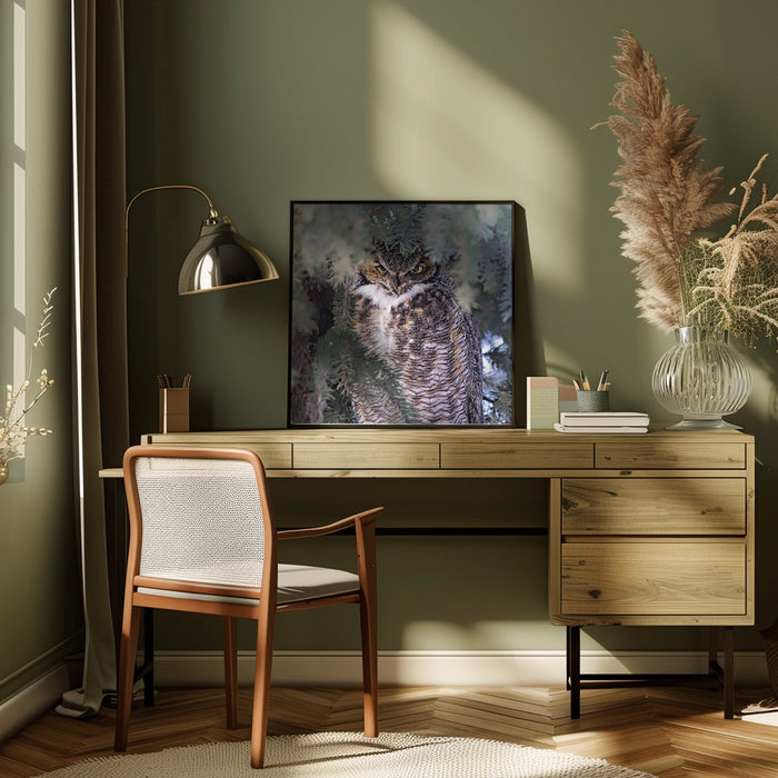 I Am Watching You by Jun Zuo Square Canvas Print Art for Modern Home Decor. Decorate your office or living room with canvas artwork