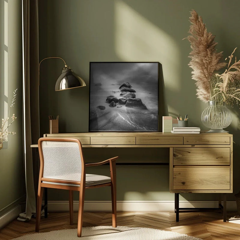 Mysterious stones ... by Joanna Maciszka Square Canvas Print Art for Modern Home Decor. Decorate your office or living room with canvas artwork