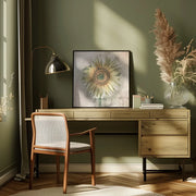 sunflower by Kerstin Kaufmann Square Canvas Print Art for Modern Home Decor. Decorate your office or living room with canvas artwork
