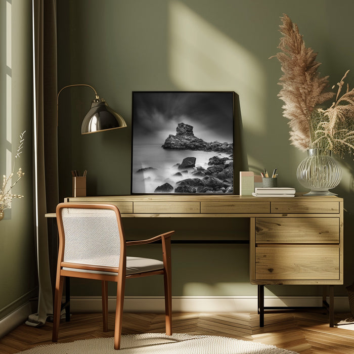 A Sea of Rocks by George Digalakis Square Canvas Print Art for Modern Home Decor. Decorate your office or living room with canvas artwork