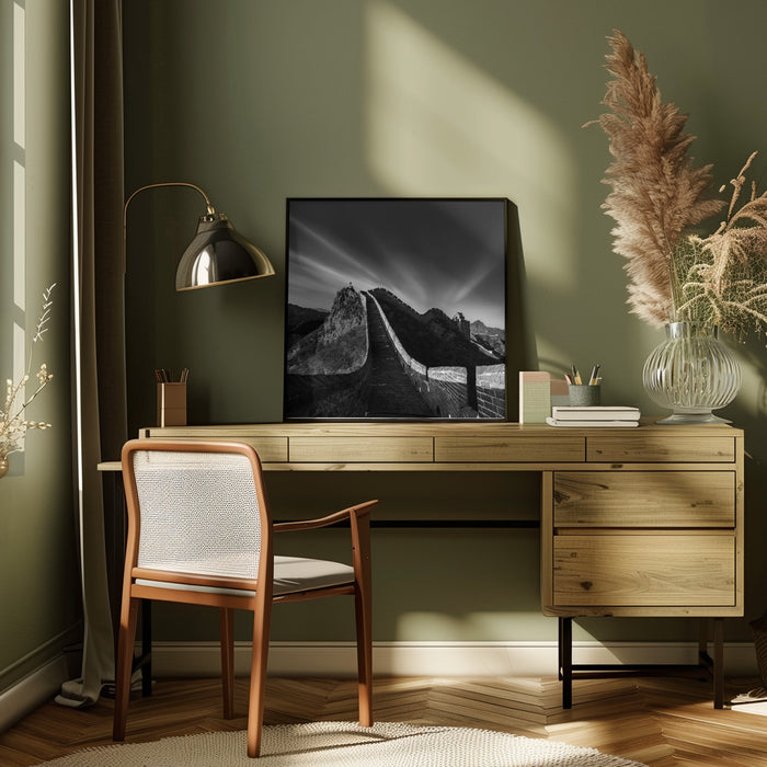 Photographing the Great Wall by Hua Zhu Square Canvas Print Art for Modern Home Decor. Decorate your office or living room with canvas artwork