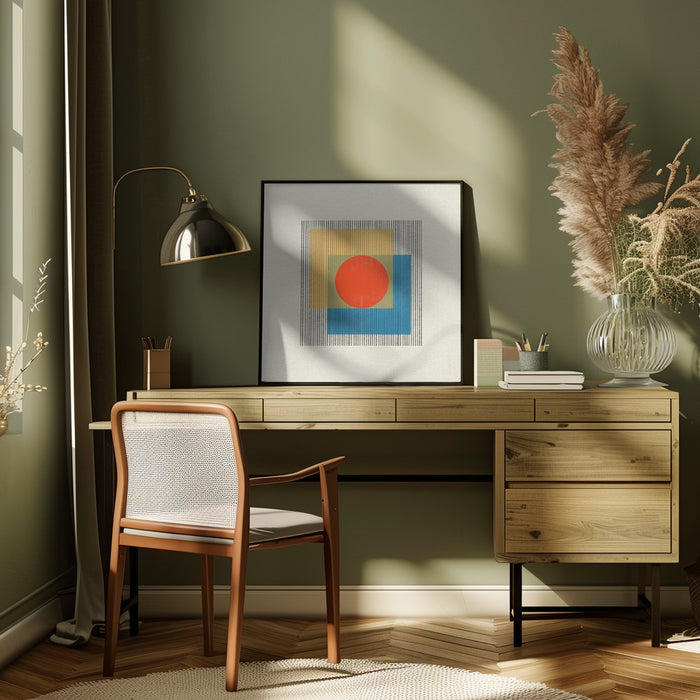 Midcentury Modern Object No3. by THE MIUUS STUDIO Square Canvas Print Art for Modern Home Decor. Decorate your office or living room with canvas artwork